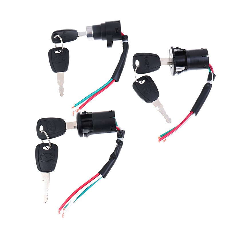 1 SET Universal Motorcycle Motorbike Ignition Switch Key with Wire for Scooter Accessories