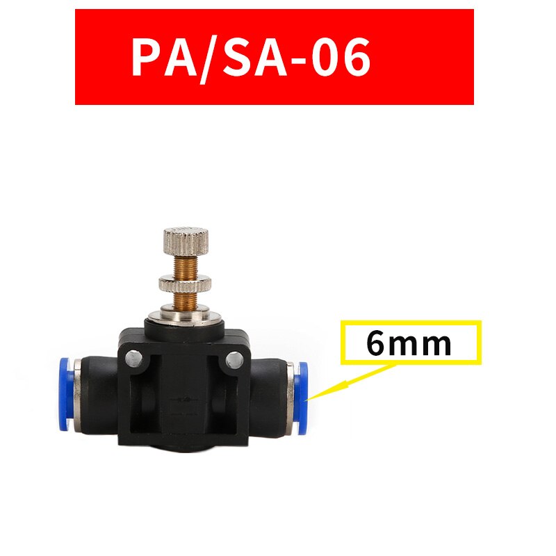 Connexions pneumatiques PA/ SA et tubes à impulsion directe, raccords rapides en plastique de 4mm/6mm/8mm/10mm/12mm: PA-06