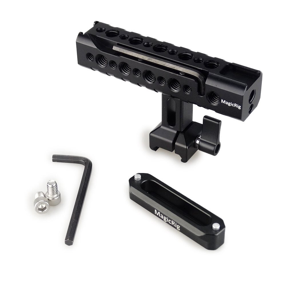 MAGICRIG DSLR Camera Handvat Universele Handgreep NATO Handvat Kit met 70mm NATO Rail en Koude Schoen voor Camera kooi Rig