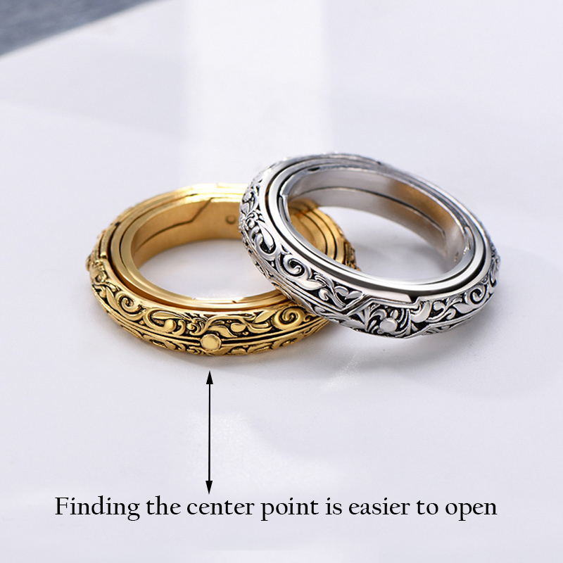 Astronomy Ball Rings Men Openable Rotate Sphere Cosmic Planet letter Ring Women Jewelry 7-12 Size Kольца