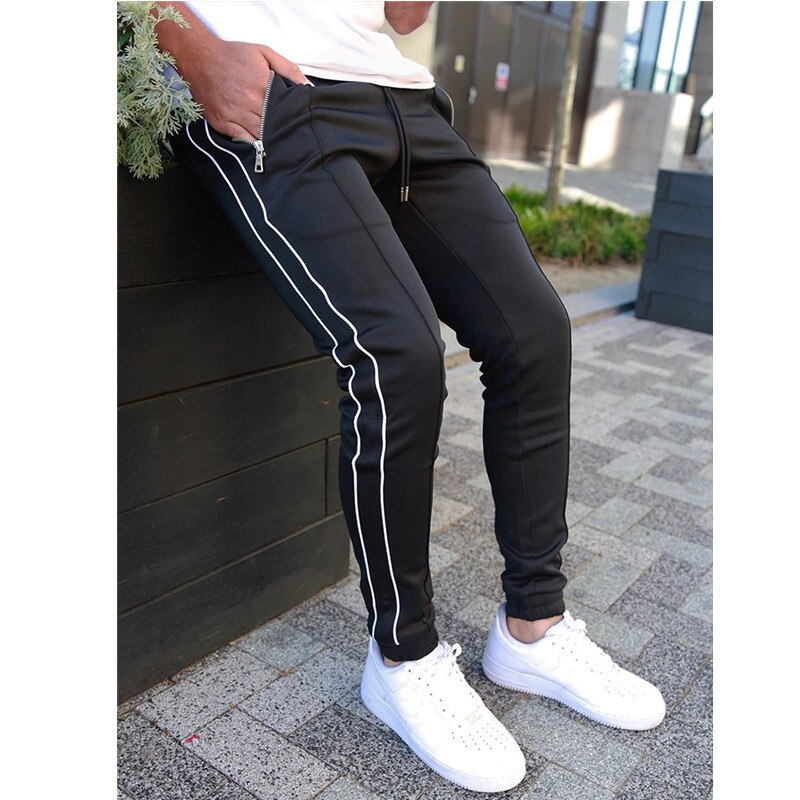 Men&#39;s Sweatpants Fitness Running Cotton Trousers Male Casual Track Pants Jogging Pants