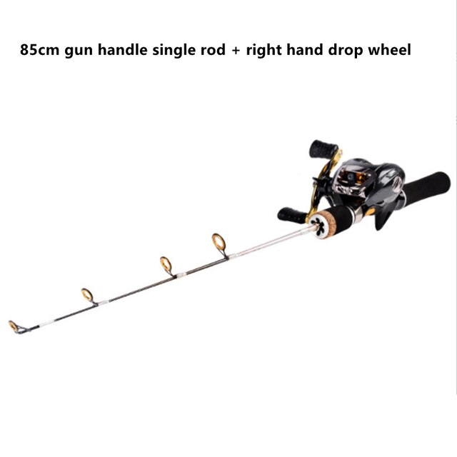 Ice Fishing Rod Set 55cm/85cm Epoxy Material Ultra Short Raft Rod Rod Travel Fishing Tackle