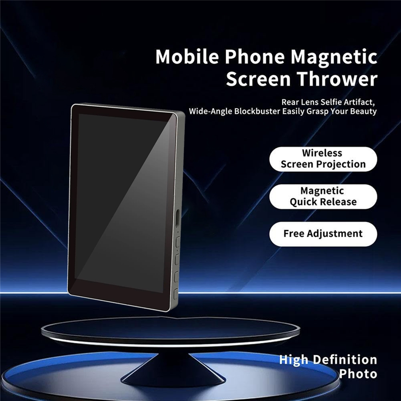 Monitor sem fio magnético 3CGRO para câmera traseira de telefone Selfie Vlog Monitor ao vivo para telefones Iphone Android