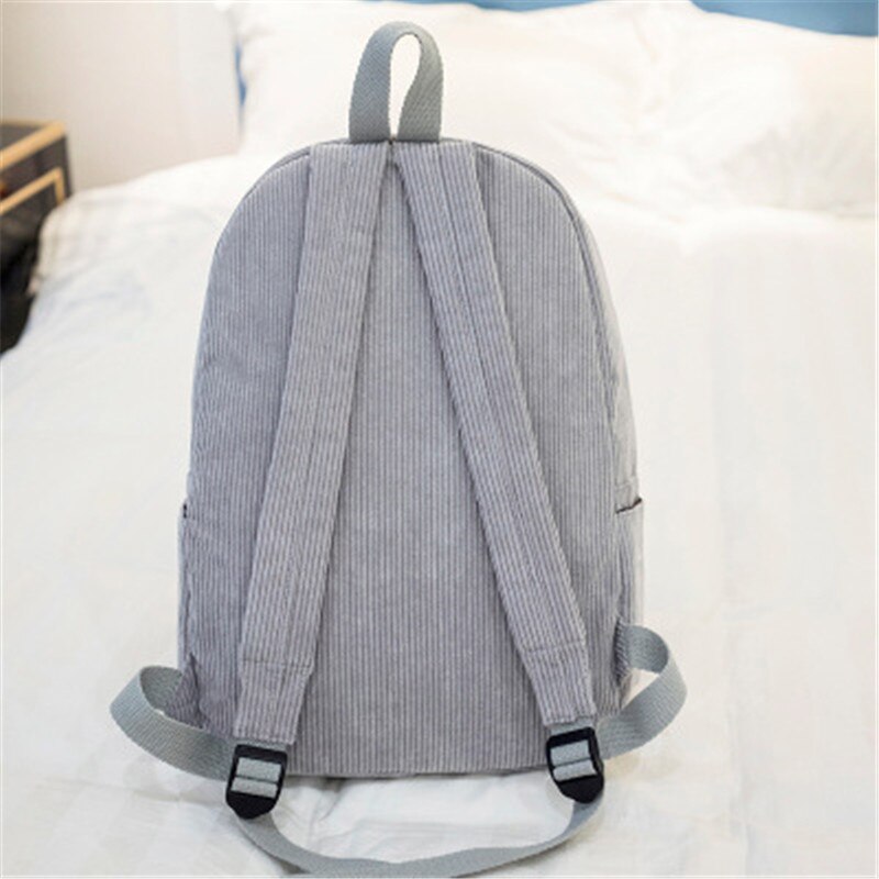 Vintage Toevallige Rugzak Vrouwen Reistas 2022 Mode Hoge Capaciteit Effen Kleur Vrouwen Rugzak Student Rits Schooltas: grey