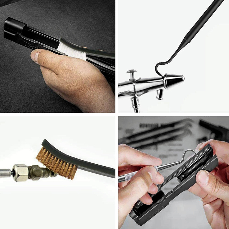 Herramienta de limpieza detallada de bicicletas, accesorios, cepillos de alambre y 4 púas de nailon y juego de cepillos, 3 cepillos de doble cabeza, herramienta para bicicleta