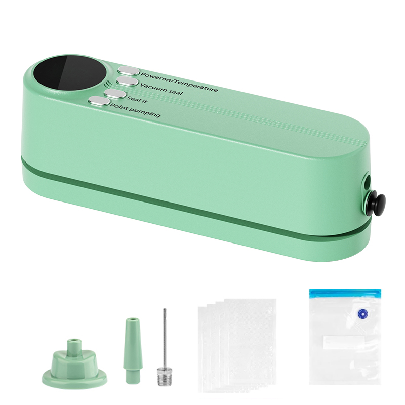 Voedsel Vacuümverzegelaar Vacuümverpakkingsmachine voor voedsel Mini Plastic Zakken Sealer Automatische Huishoudelijke Voedsel Vacuüm Sluitmachine: Zilvergrijs