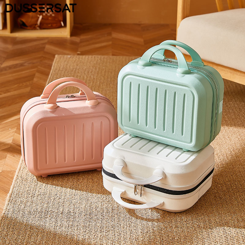 14-Inch Women's Makeup Carry-On Suitcase - Small Cabin Cosmetic Bag Hand Storage Mini Luggage for Short Trip Travel Luggage
