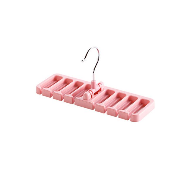 Multifunctioneel Opbergrek Stropdas Riem Organizer Roterende Ties Hanger Houder Garderobe Kast Opslag Houder met Metalen Hanger: pink-S