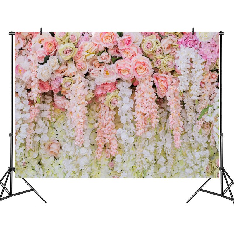 3D Bloemen Achtergrond Bruiloft Bloemen Rozen Foto Doek Studio Schieten Gebruik Scène Fotografische Achtergrond Party Decoratie 125*80Cm: F