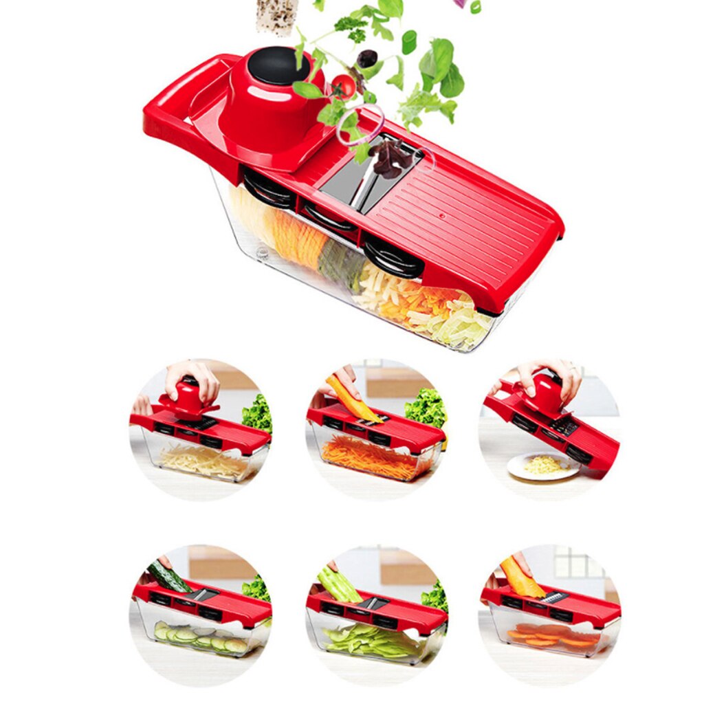 Myvit-cortador de verduras con hoja de acero, mandolina, pelador de patatas, rallador de queso y zanahoria, rebanador de verduras, accesorios de cocina