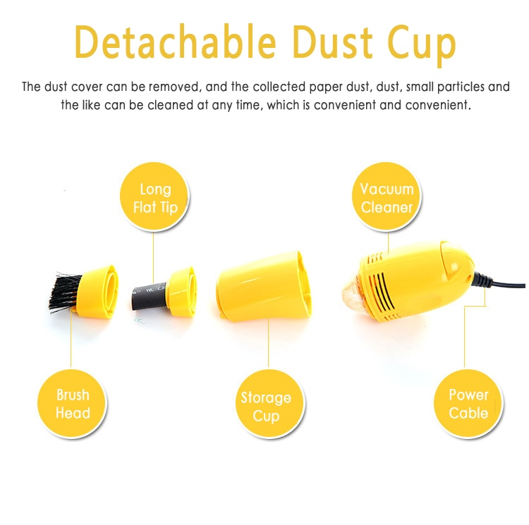 Mini USB clavier de poche aspirateur clavier d'ordinateur portable aspirateur de nettoyage de poussière à main brosse aspirateur TXTB1