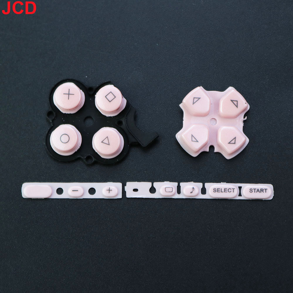 JCD 1 Juego para consola de juegos PSP 3000, Kit de botones izquierdo y derecho de repuesto, tecla de botones de inicio seleccionados para pieza de reparación PSP3000: Rojo