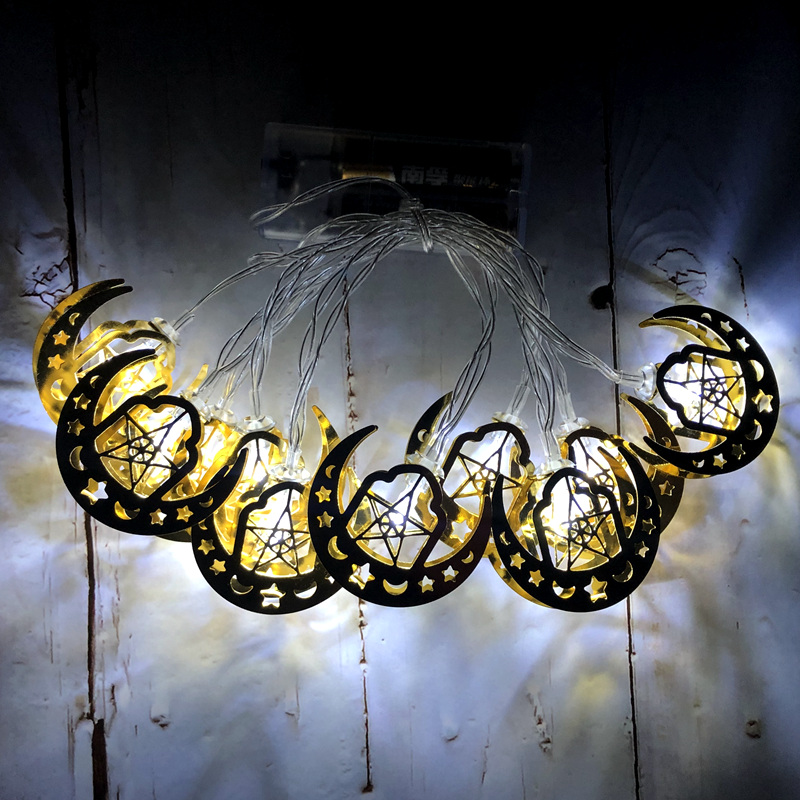 Ramadan Decoration Plastic Lantern Led String Lights Ramadan Kareem Decor Eid Mubarak Al-Fitr Eid Festival Party Supplies: Dark Khaki