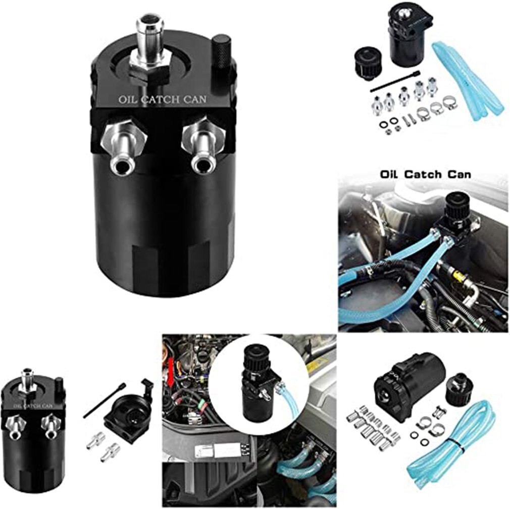 Oil Tank Set Oil Storage Tank 300ml With Vented Aluminum Compact Double Cylinder Polished Baffle