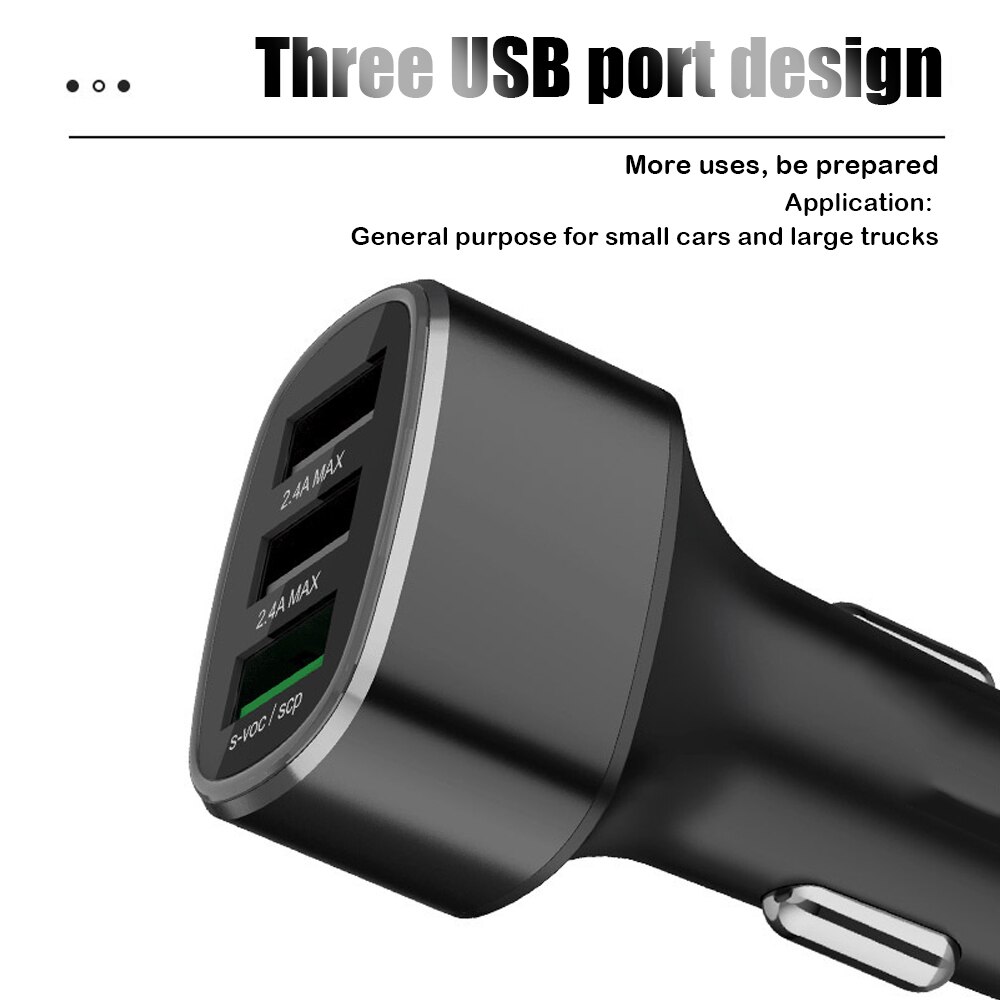 Chargeur de voiture USB chargeur rapide entièrement Compatible universel 22.5W 30W 40W 65W pour iPhone Samsung Huawei Xiaomi chargeur de téléphone portable