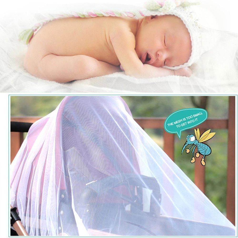 Spædbørn baby klapvogn klapvogn vogn myg insektnet sikkert mesh buggy krybbe net barnevogn myggenet til baby