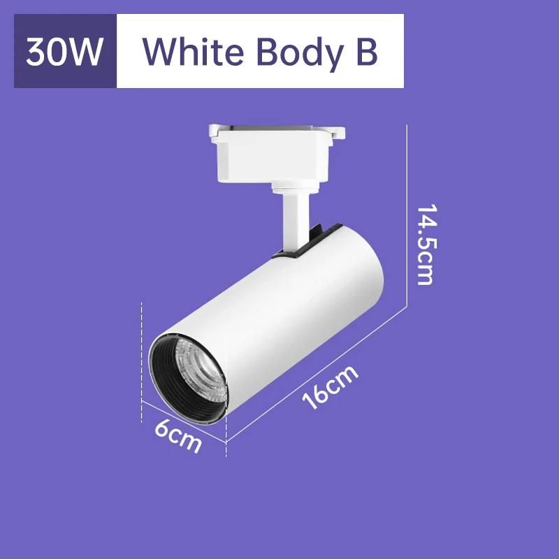 Luz de pista led 12w 20 30 40 cob luzes de pista trilho lâmpada de alumínio trilho luminária ponto luz para casa: Vermelho / Preto