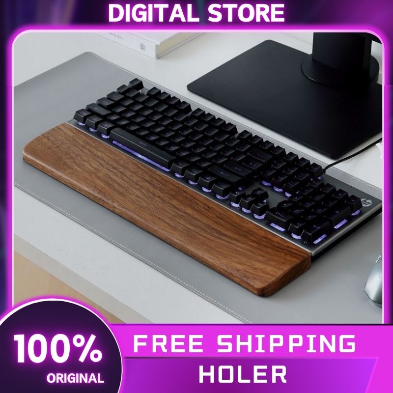 Reposamuñecas para teclado de madera maciza, almohadilla de palma para teclado mecánico, almohadilla ergonómica, 87/98/104/108 teclas, adecuada para varios tamaños personalizados
