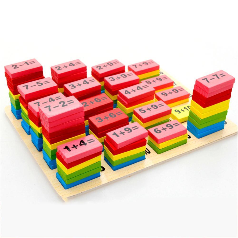 Kids Kind Math Speelgoed Houten Multicolour Wiskunde Houten Domino Blokken Vroeg Leren Speelgoed Sets Voor Kinderen Educatief