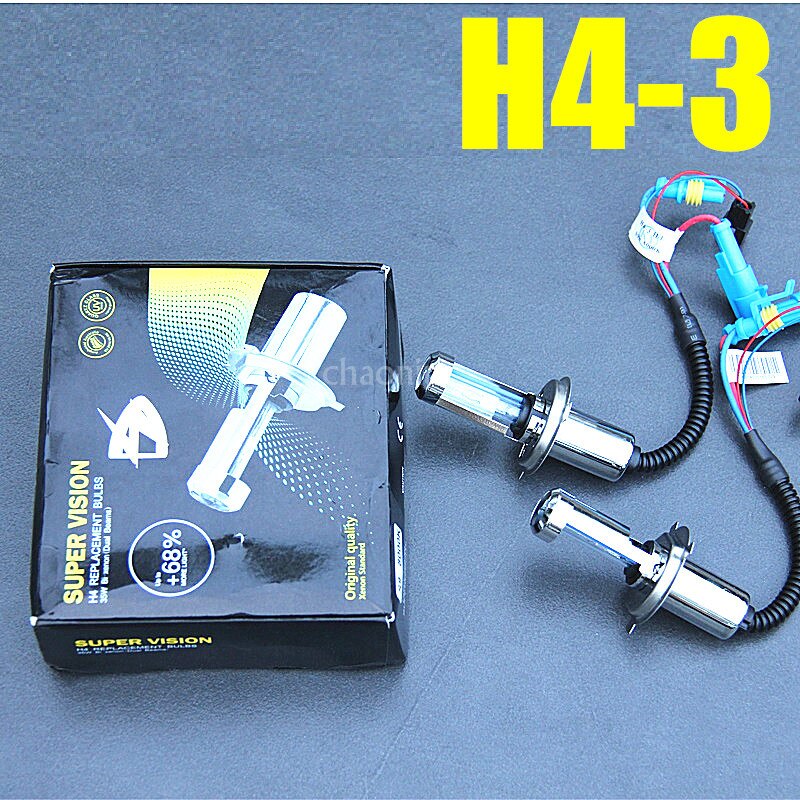 2pc bi xenon H4 bi-xenon car hid headlight Headlamp for universal car truck H4 Hi low bulb