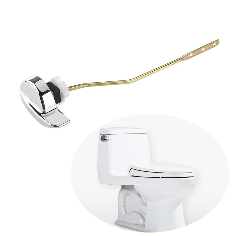 Fitting Side Mount Toilet Lever Handle For Toilet Tank High-Grade Metal Accessories Suitable For Most Toilets Silver And Golden