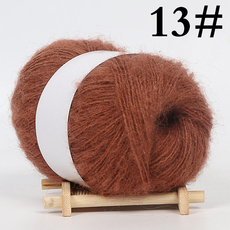25G Praktische Mohair Garen Zachte Fijne Wol Haak Garen Voor Breien Sjaal Kleding Hoed Delicate Glad Wol Garen: 13