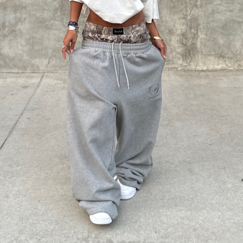 Y2K tendance pantalons de survêtement Camouflage motif brodé Streetwear hommes femmes vêtements rétro Camouflage Baggy pantalon unisexe pantalon à jambes larges