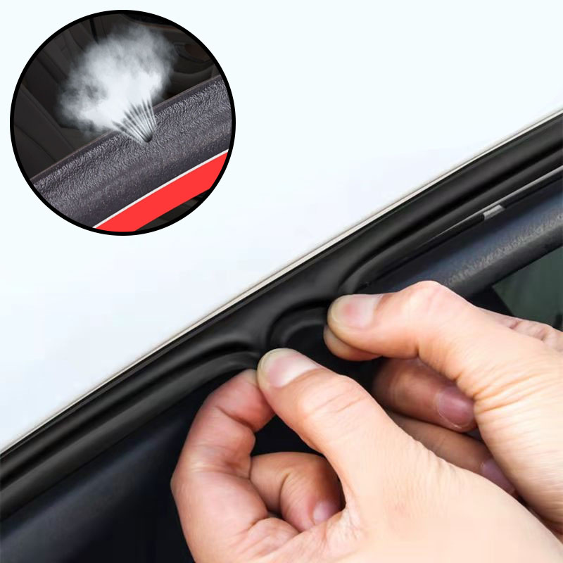 Striscia di tenuta in gomma per portiera auto Adesivo di protezione sigillante a doppio strato Guarnizione a forma di B Guarnizioni Strisce meteorologiche impermeabili con suono