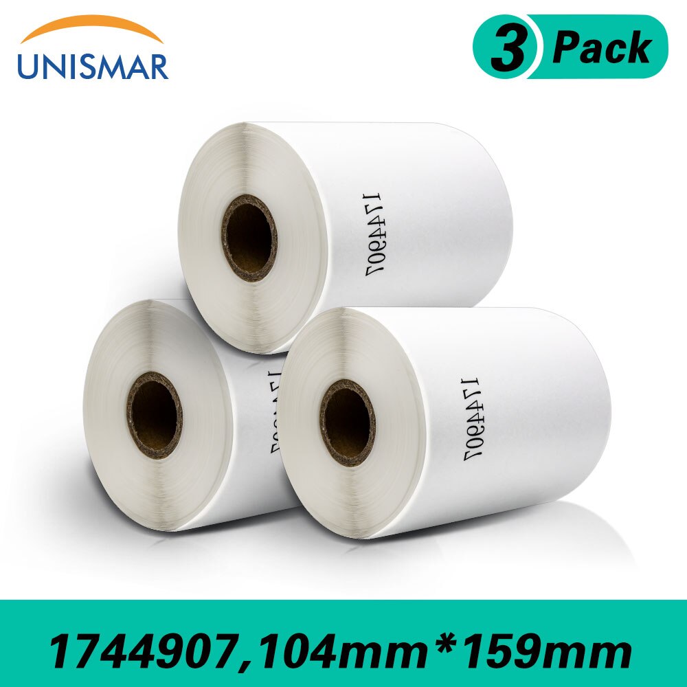 3/1Roll 1744907 Wit Label Roll Voor Dymo Labelwriter Label Rolls 104*159Mm Thermisch Papier Voor dymo Labelwriter 4XL Label Printer