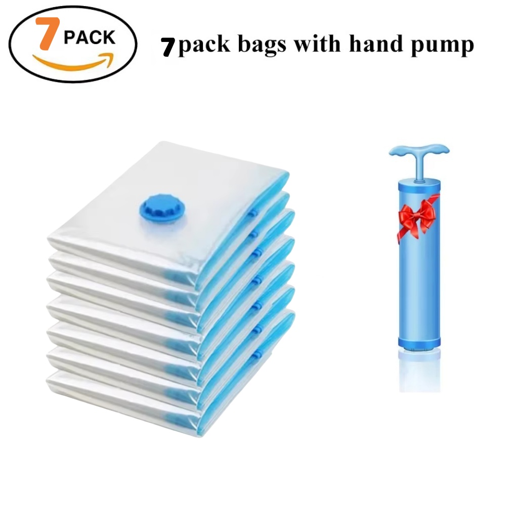 Bolsas de almacenamiento al vacío, organizador de guardarropa, bolsa sellada al vacío, bolsas de ahorro de espacio para ropa, almohada, ropa de cama, manta, almacenador de embalaje: S / Rosa