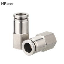 Push In Fittings Mfl Disconnect Fit 5/16 &#39;&#39;(8Mm) Od Slang Buis, rvs Quick Connector Voor Bier Home Brew 2 Stks/partij