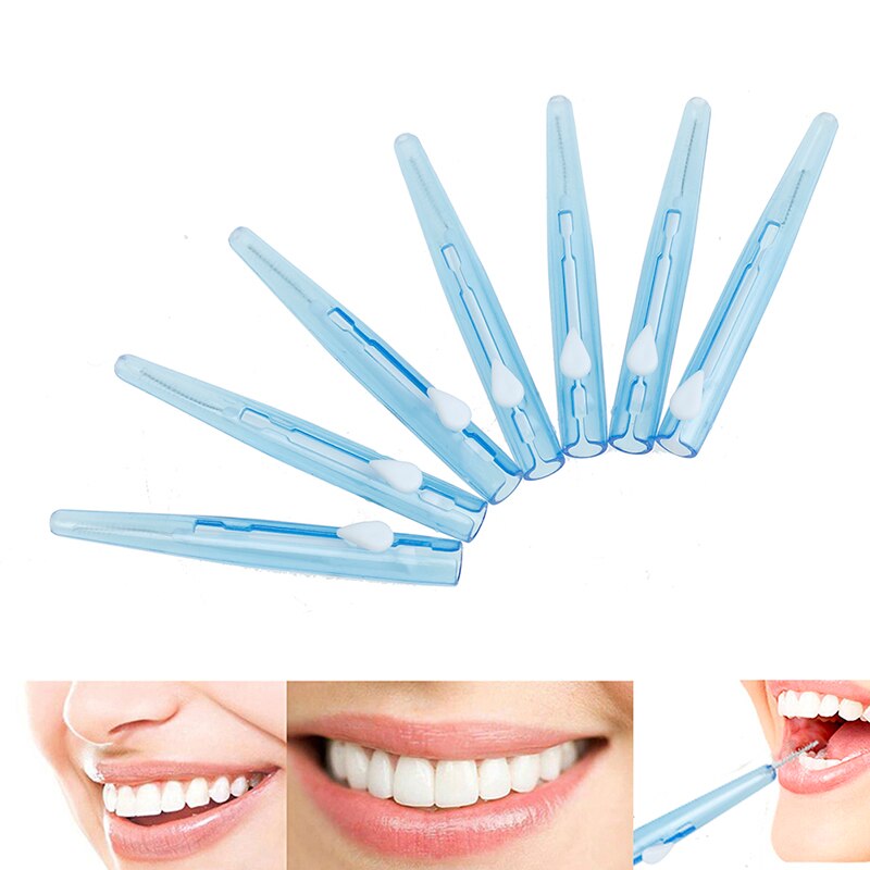 60pcs Push-Pull Interdental Orthodontic Brush Gum Dental Floss Orthodontic Wire Brush Toothbrush Oral Care Toothpick Teeth Brush