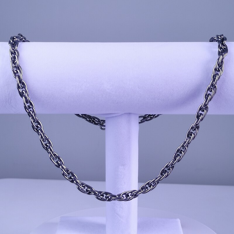 Made Out of Titanium (TA1/Gr1) Chain Necklace Handmade 7 MM Twist Chain