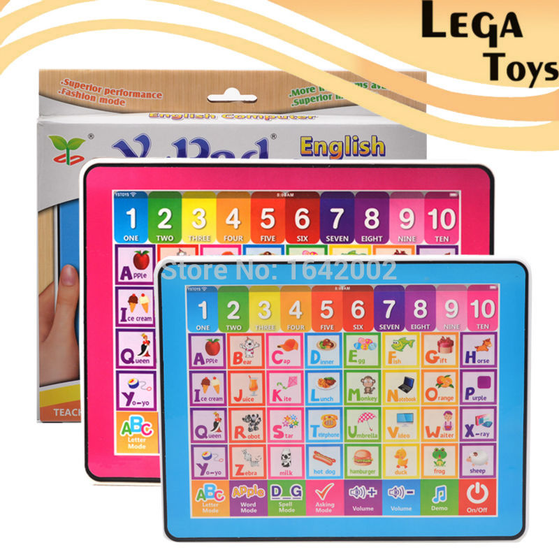 Englisch ABC Computer Pädagogisches Spielzeug für freundlicher, ypad Lernen Maschine freundlicher Tablette mit 10 Anzahl und 26 Alphabet Lernen