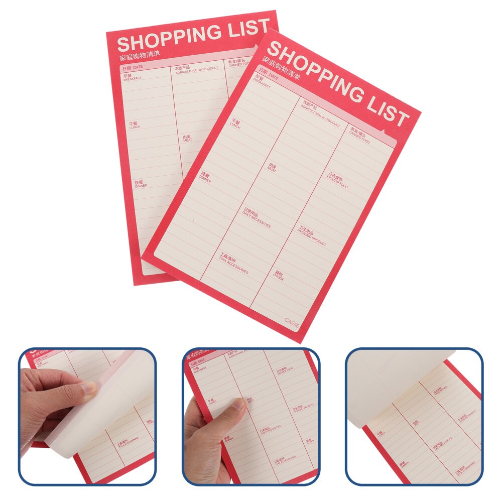 2 uds diario para hacer lista cuaderno de planificadores práctica Bloc de notas lista de compras: Rosy