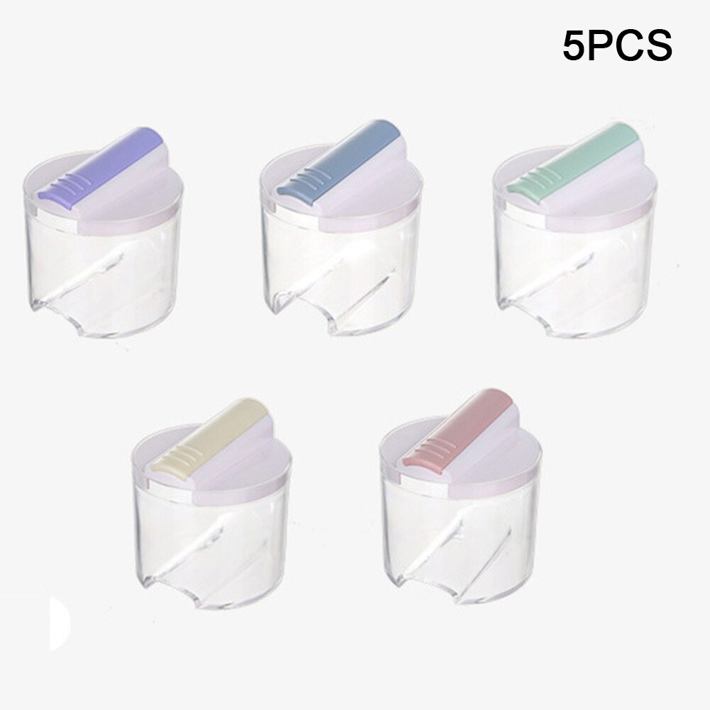 5pcs Plastic Kitchen Spice Containers With Lid Spice Bottles Seasoning Container Spice Jars Spice Seasoning Containers: Default Title