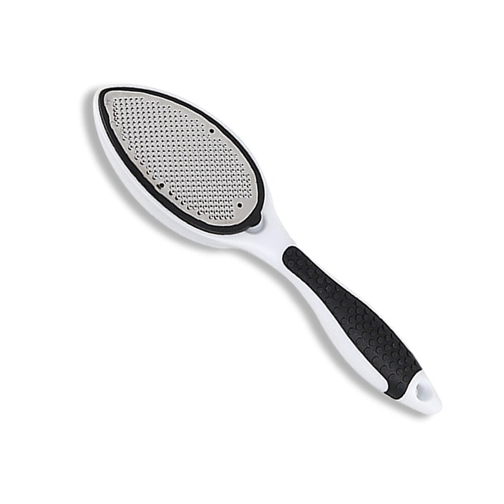 1Pcs Hard Dead Skin Eelt Remover Voet Bestand Voet Pedicure Dubbele Side Schuren Bestand Herbruikbare Wasbare Roestvrij Staal Bestand: White