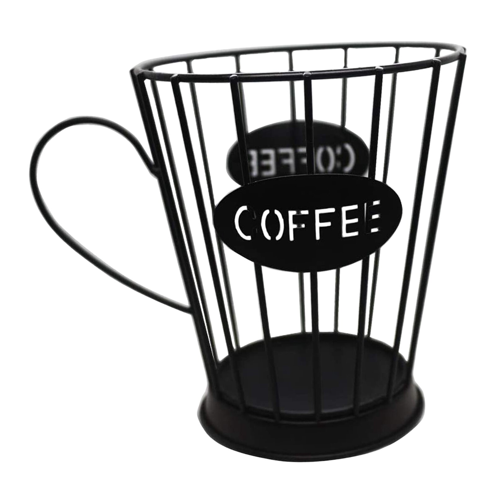 Universal Coffee Capsule Storage Basket Coffee Cup Basket Coffee Pod Organizer Holder Small/Large Black/Golden Optional: Black Small