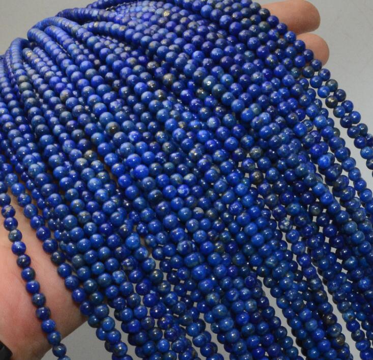 Naturale Semi-preziosa Pietra/Quarzo Branelli Allentati Rotondi 4mm-4.5 millimetri: Lapis Lazuli