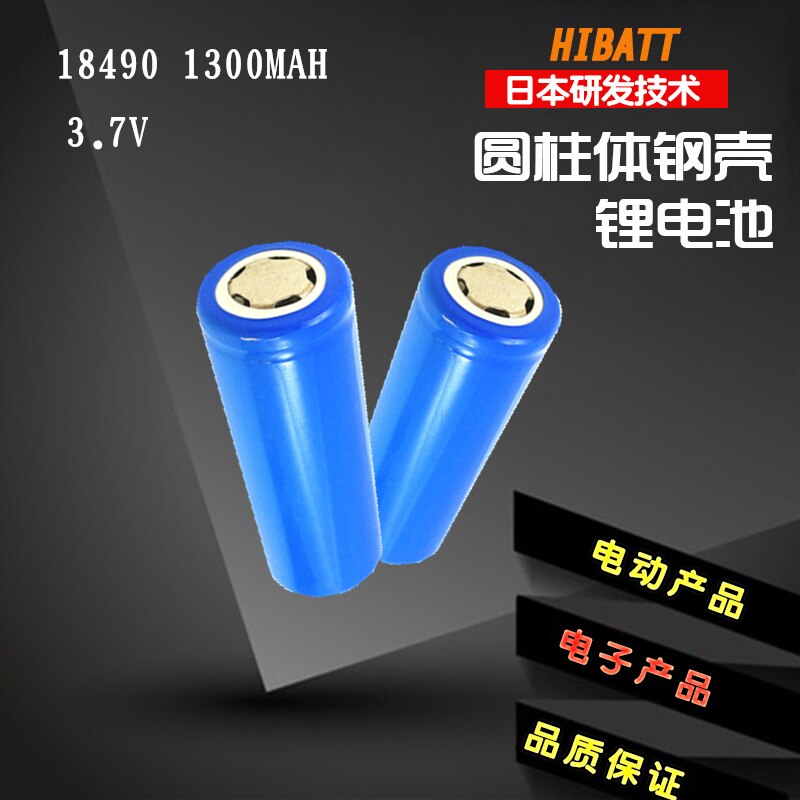 ICR18490 1300 MAH 3.7 V lithium batterij 186501850018350 1450010440 Oplaadbare Ion Cell