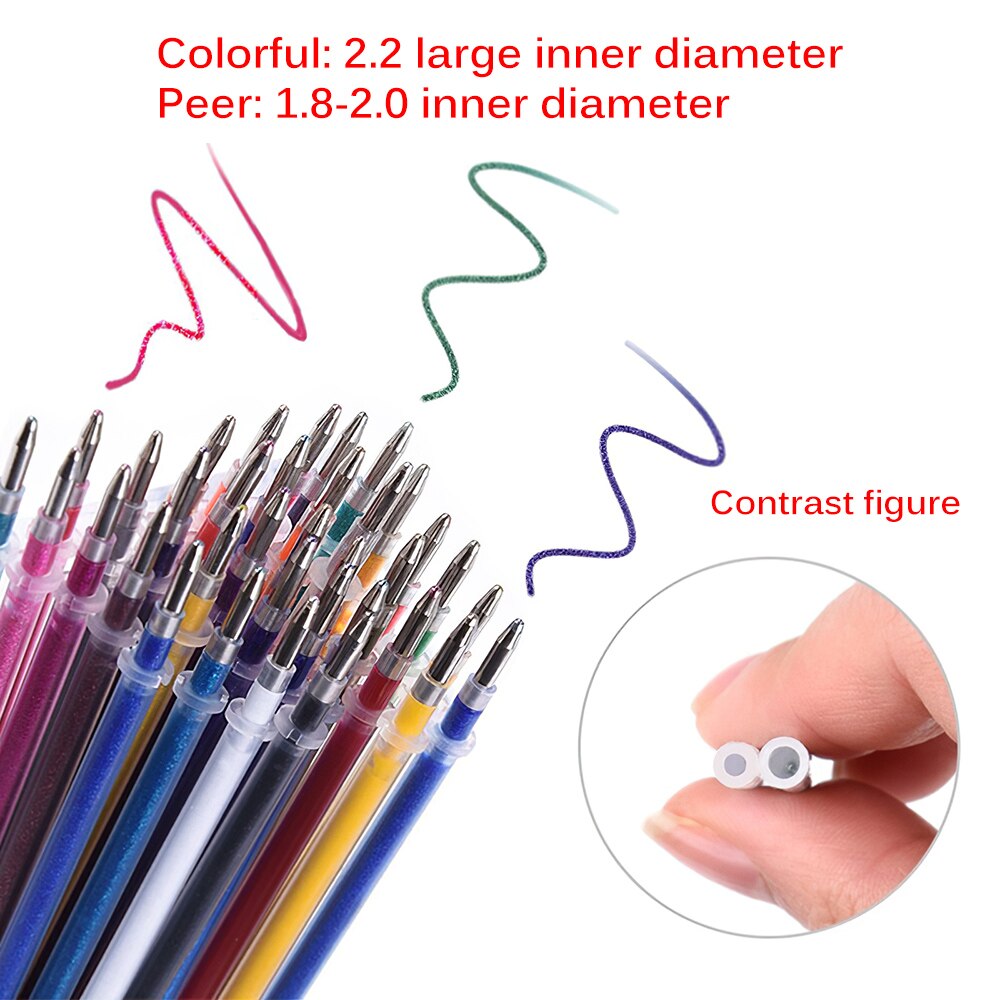 48 100 Kleuren Gel Pen Tekening Schilderen Gekleurde Glitter Art Marker Pennen School Student Kantoor Schrijven Briefpapier