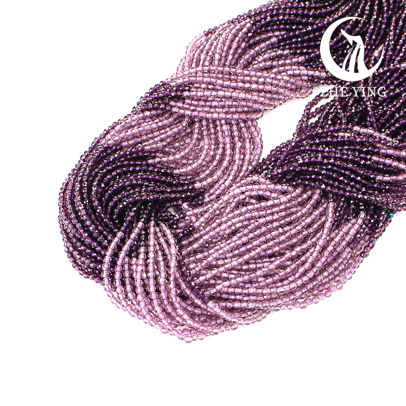 Zhe Ying 10 Strands/lot Gradient Fuchsia Ruby Color Bead Hydro Faceted Crystal Glass Beads for Bracelet DIY Jewelry Accessories: SKY BLUE