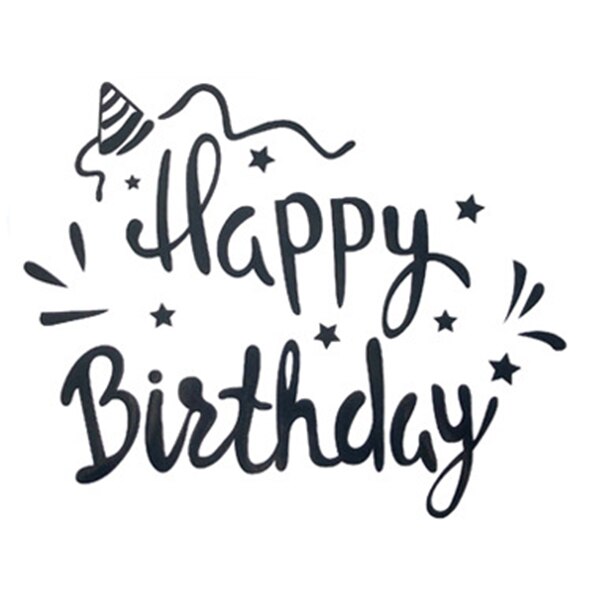 Gelukkige Verjaardag Ballon Decal Aluminiumfolie Ballon Decoratie Stickers Scrapbooking Craft Feestartikelen SEC88