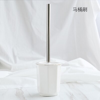 Keramische Badkamer Accessoires Set Bad Douche Wassen Pak Wc Reinigingsborstel Lotion Zeepdispenser Tandenborstelhouder Zeep Lade: Toilet brush