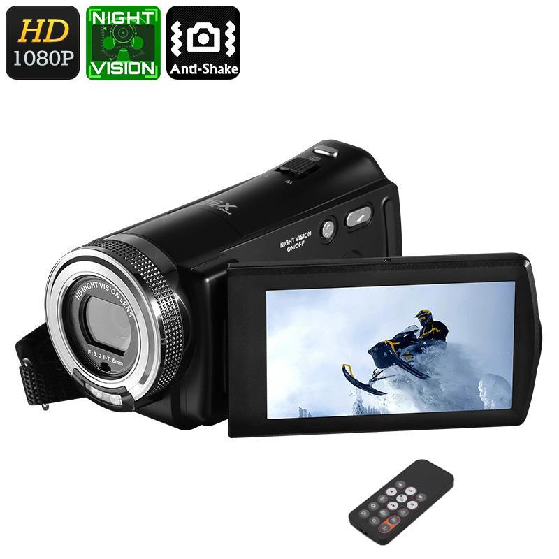 V12 1080P Video Kamera Volle HD 16X Digital Zoom Aufnahme Camcorder w/3,0 Zoll Drehbare LCD Screen Unterstützung nacht Vision R20