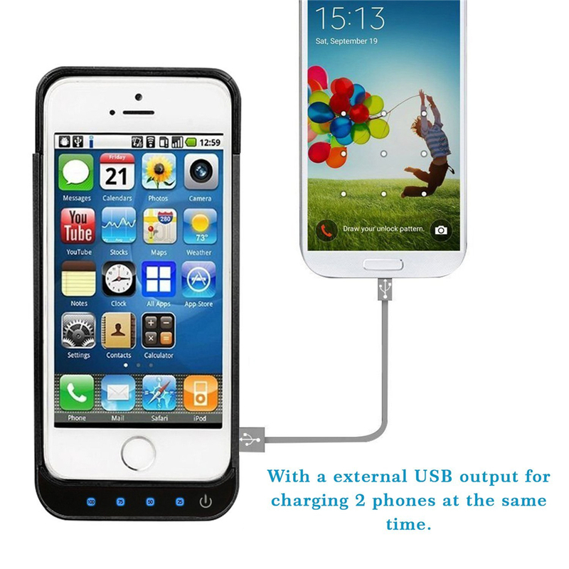 Protective Cover High Capacity 4200mAh Battery Case for iPhone 5 5C 5S SE Portable Charger Backup External Power Bank