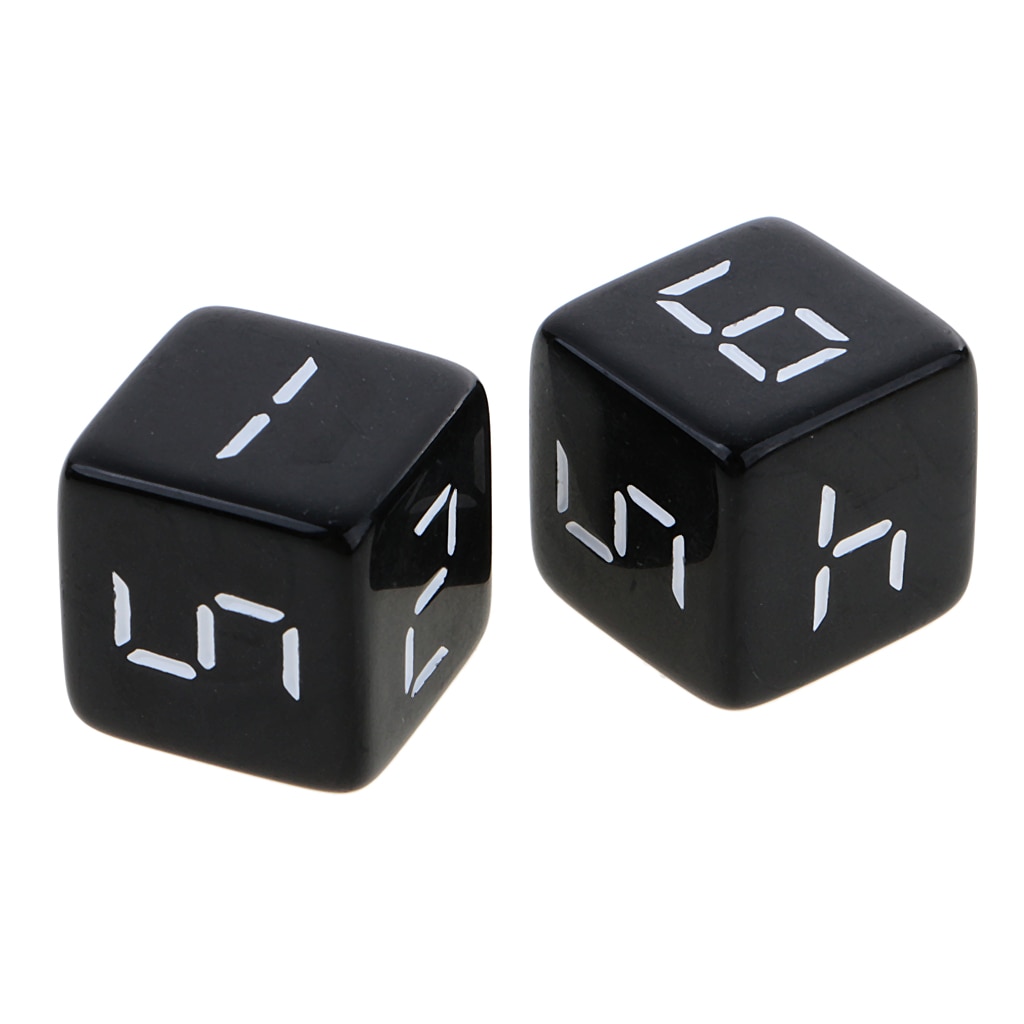 10 Pieces 16mm D6 Dice Six Sided Die Black with White Numbers for RPG & Board Games