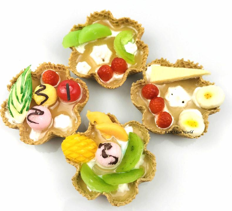 Nowy 2 sztuk/partia 1/6 skala miniaturowy deser śliczne 4 styl ciasto pączek dla Blyth Lalka Dom dekoracje udawaj jedzenie: styl 2