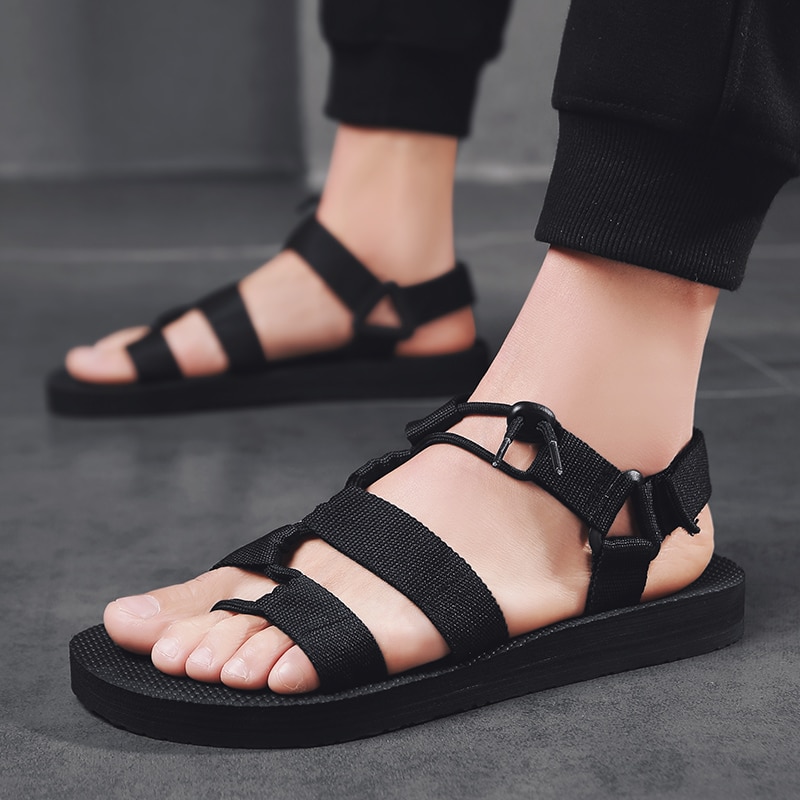 Chaussures d'été hommes sandales sans lacet plage pantoufles hommes baskets sabots hommes maille respirant Sandalias Zapatos Hombre taille 44