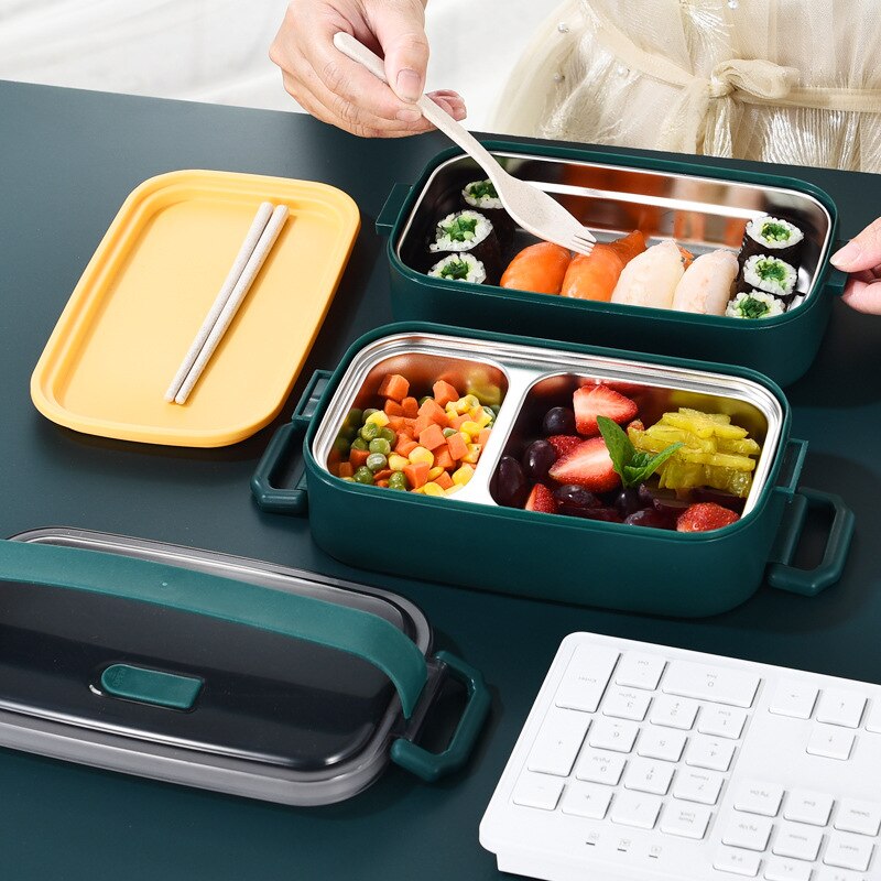 Portable Lunch Box Multilayer Stainless Steel Bento Box For Kids Office Worker Japanese Snacks Food Storage Containers Meal Prep